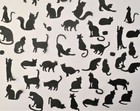 Small Black Cat 40 Pcs Silhouette Die Cut Scrapbook Cardmaking Embellishment  2