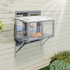 Coziwow Cat Window Perch Waterproof Roof  Cat Enclosure Box  Dark Gray