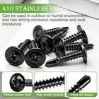 230pcs  8 Self Tapping Screws 410 Stainless Steel Self Tapping Screws For Metal 