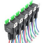 6x 5 Pin Automotive Car Audio Relays Spst 30 Amp Fuse Relay Switch Harness Set