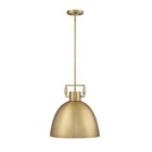 Leigh Brass Dome Shade Pendant Ceiling Light Brass Metal - Nathan James 