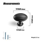6 Pcs Zinc Alloy Cabinet Knobs Matte Black Dresser Drawer Pulls Hardware