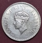          1941 British India King George Vi One Rupee Silver Foreign Coin