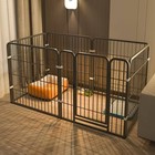 6 Panels Dog Pen Pet Playpen Kennel Fence Puppy Exercise Barrier Outdoor Indoor
