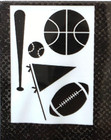Show-offs Everyday Fun Decorative Stencils - Sports - 1 Sheet