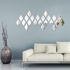  30 Pcs Mirror Wall Stickers Decor Acrylic 3d Tear Drop Decorative Silver