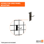 2  Gridwall Hooks - Black Hooks For Grid Panel Displays - New