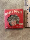 Antique 1938 Dolly Duzit Golden Sponge Scouring Pad In Box Great Graphics