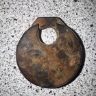 Antique Favorite Pancake Champion 6 Lever Padlock   No Key  Very Cool Decoration
