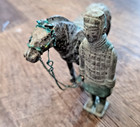 Vtg Set Ancient Asian Chinese Warrior Soldier horse Terracotta Statues Figures