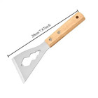 2pcs Multifunction Putty Knife Steel Scraper Wooden Handle Paint Removal Tool