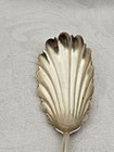 Antique English Silverplate  Berry Spoon With Shell-shaped Bowl 8888
