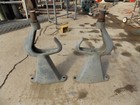 Vintage Cast Iron Industrial Age Table Legs Old Machine Or Lathe  28 1 4 Tall