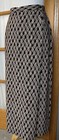 Vtg Dressbarn Pencil Midi Skirt 16 Argyle High Slit Ivory Chiffon Made In Usa