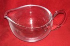 Clear Lead Crystal Gravy Boat Set W  Handle   Ladle  5    Wide  4    Tall