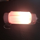 Vintage 1950s Art Deco Pink Glass Bullet Headboard Bed Reading Light Lamp 