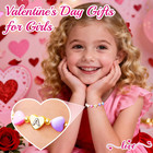 Valentines Day Gifts For Kids Women Girls  Initial Heart Bracelets For Teen Girl