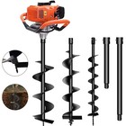 85cc Gas Post Hole Digger W  3 Augers  4   6   8     2 Rods For Garden Use