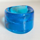 Murano Art Glass V  Mason   C Trinket Dish Paperweight Blue 3 5   