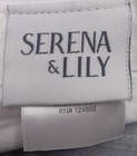 Serena   Lily White Linen Cotton Blend Macrame Crib Skirt 16  Drop