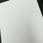 Tiffany   Co White Receipt Holder Card Embossed Logo 2 Interior Pockets 3   x4   