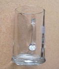 Usa Olympic Rings Handled Clear Glass Tankard Mug 