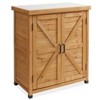 Garden Potting Bench Table Workstation  Outdoor Patio Wooden Cabinet