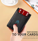 Men   s Slim Leather Bifold Wallet     Rfid Blocking  Cards   Cash Slots  Gift Box