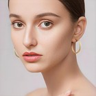 14k 30mm Gold Hoop Trendy Thick Twisted Hoops Earring Fine Weave Jewelry Women