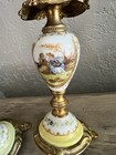 Pair Of Antique French Henry Candlestick Holder Bronze Porcelain Sevres Ormolu