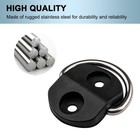 Vehirie 6 Pcs D-ring Tie Downs Small D-rings Anchor 6 Pcs  Black silvery 
