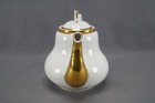 Mid 19th Century Old Paris Porcelain Classic White   Gold Gilt Teapot C  1860s