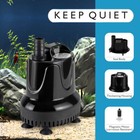 Hygger Water Pump Feature Fountain Outdoor Garden Fish Pond Submersible Aquarium