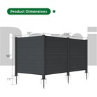 Domi Privacy Screen Fence 50 x50  For Ac trash black Patio Metal Panels 3 Panels