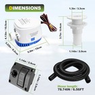 1100 Gph 12v Automatic Submersible Boat Bilge Water Pump 3 Way Switch For Boats