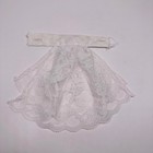 White Lace Jabot Collar Neck Ruff Ruffle Detailing Accessory