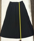Harper Women   s Black Solid Pleated Midi Skirt Regular Fit Size S
