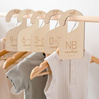 Baby Closet Dividers Wooden clothes Size Markers For Baby organize Hanger