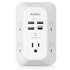 Usb Wall Charger Surge Protector 5 Outlet Extender With 4 Usb Charging Ports   1