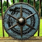 Shield Viking Wooden Medieval Round 24   Battle Armor Heavy Norse Ready Warrior