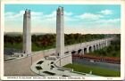 Harrisburg Pa Soldiers Sailors Bridge Railroad Tracks Train Teich Postcard 