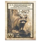 Vintage Fur Trapping Catalog Art Print Raccoon Hunting Fishing Cabin Decor Gift