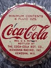Vintage Coca-cola Soda Bottle Cap Kenosha  Wis   kenosha-racine  Inc  Nos Corked