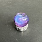 Contemporary Handmade Art Glass Marble  72  Purple Pink Blue Swirl Uv Blue Dots