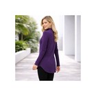Womens Mock Neck Tunic Top   Long Sleeve Casual Loose Fit Shirt Purple