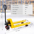Hand Truck Pallet Jack 6600 Lb Capacity 27  X 48  Strong Double Wheeler