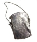 Gorham Sterling Silver Vesta Card Case Purse Circa 1855 Etched Scrolls