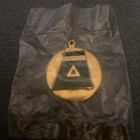Vtg Delta Steamship Lines 10k Gf Service Medallion -green Enamel Gold Triangle