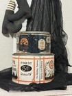 Vintage Inspired Halloween  Campfire   Haunted Chocolate Tins Primitive Decor