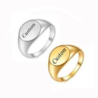 Custom Engraved Name Photo Text Ring Jewelry Round Stainless Steel Jewelry Gift